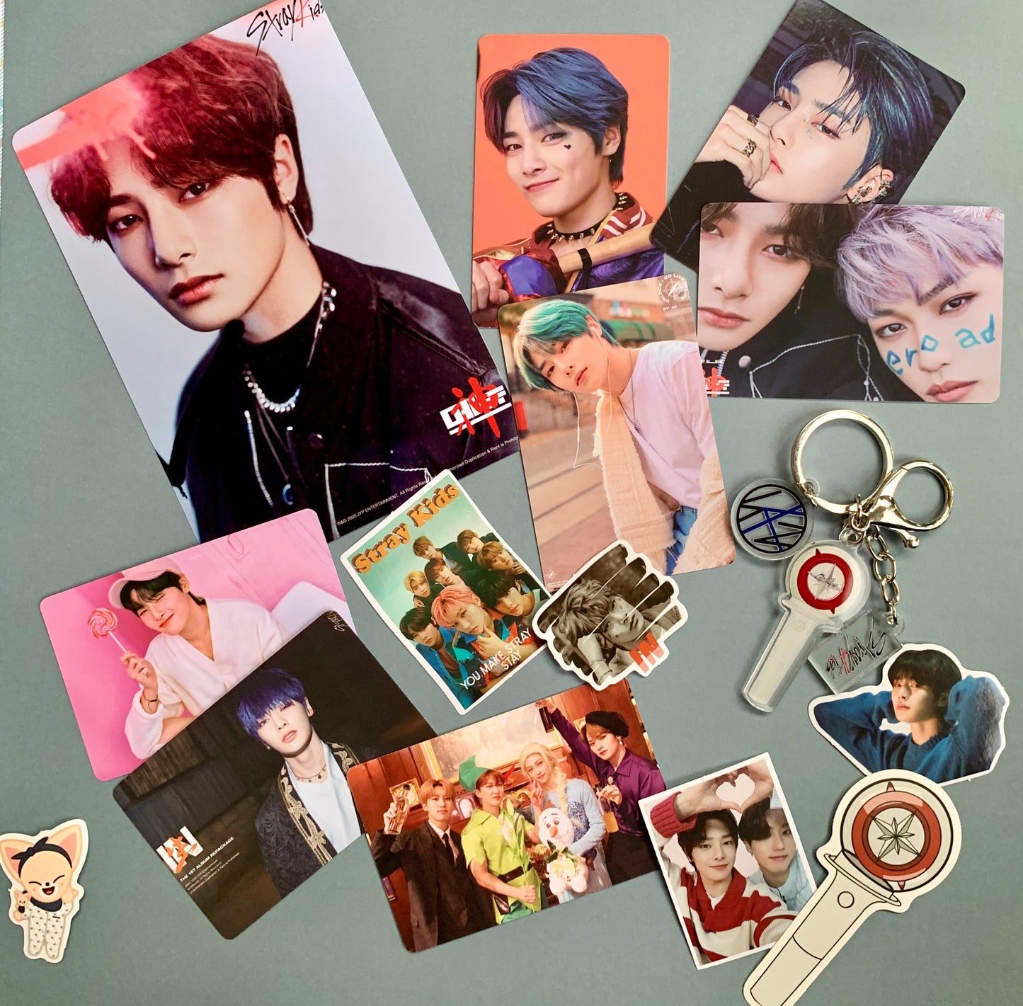 Lee Know Stray Kids Bias Pack | Basic Pack | Key Chain | Photo cards | Random | Gift for friends