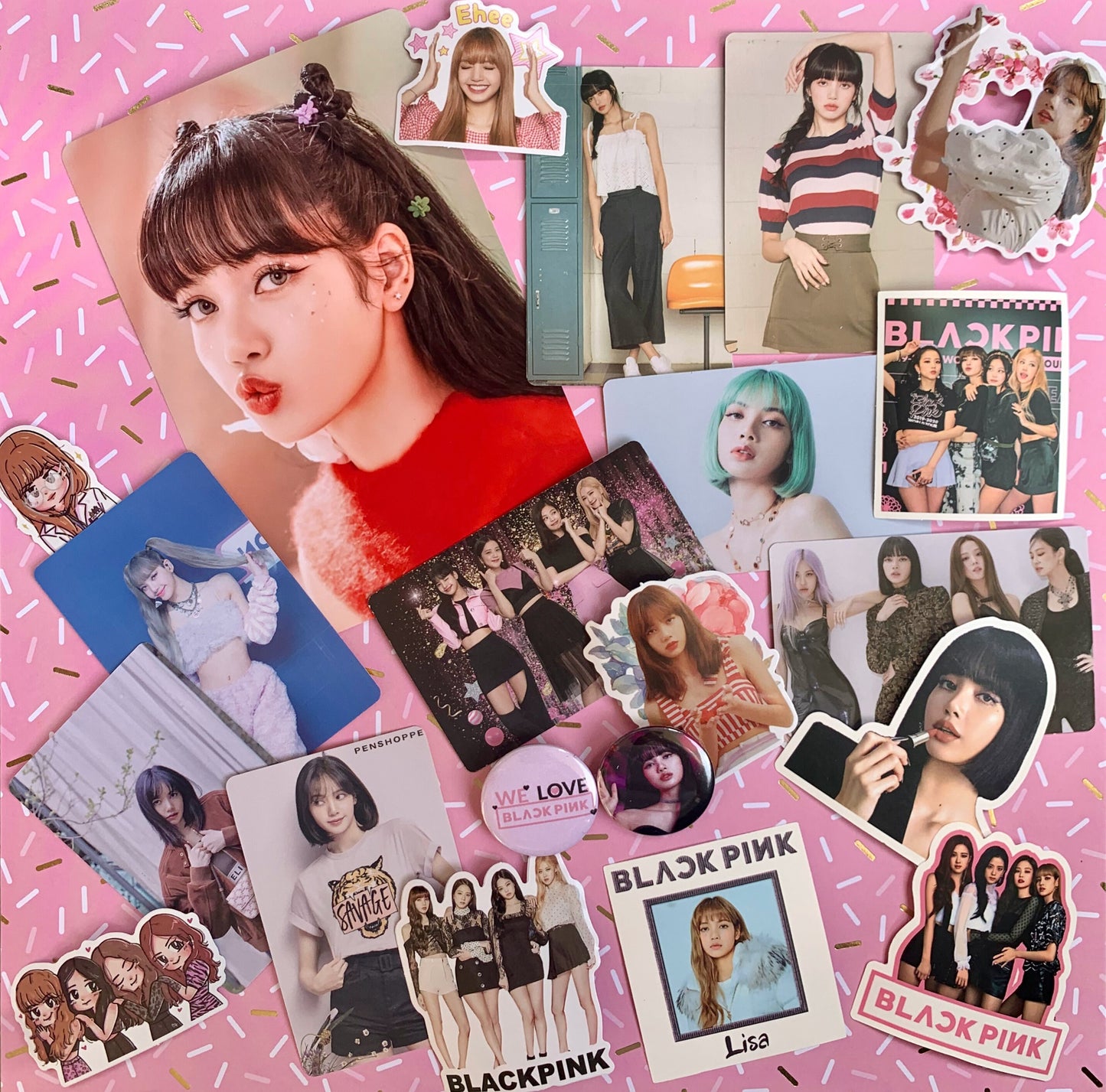 Black Pink Bias Pack | Basic Pack | Pins | Photo cards | Random | Gift for friends