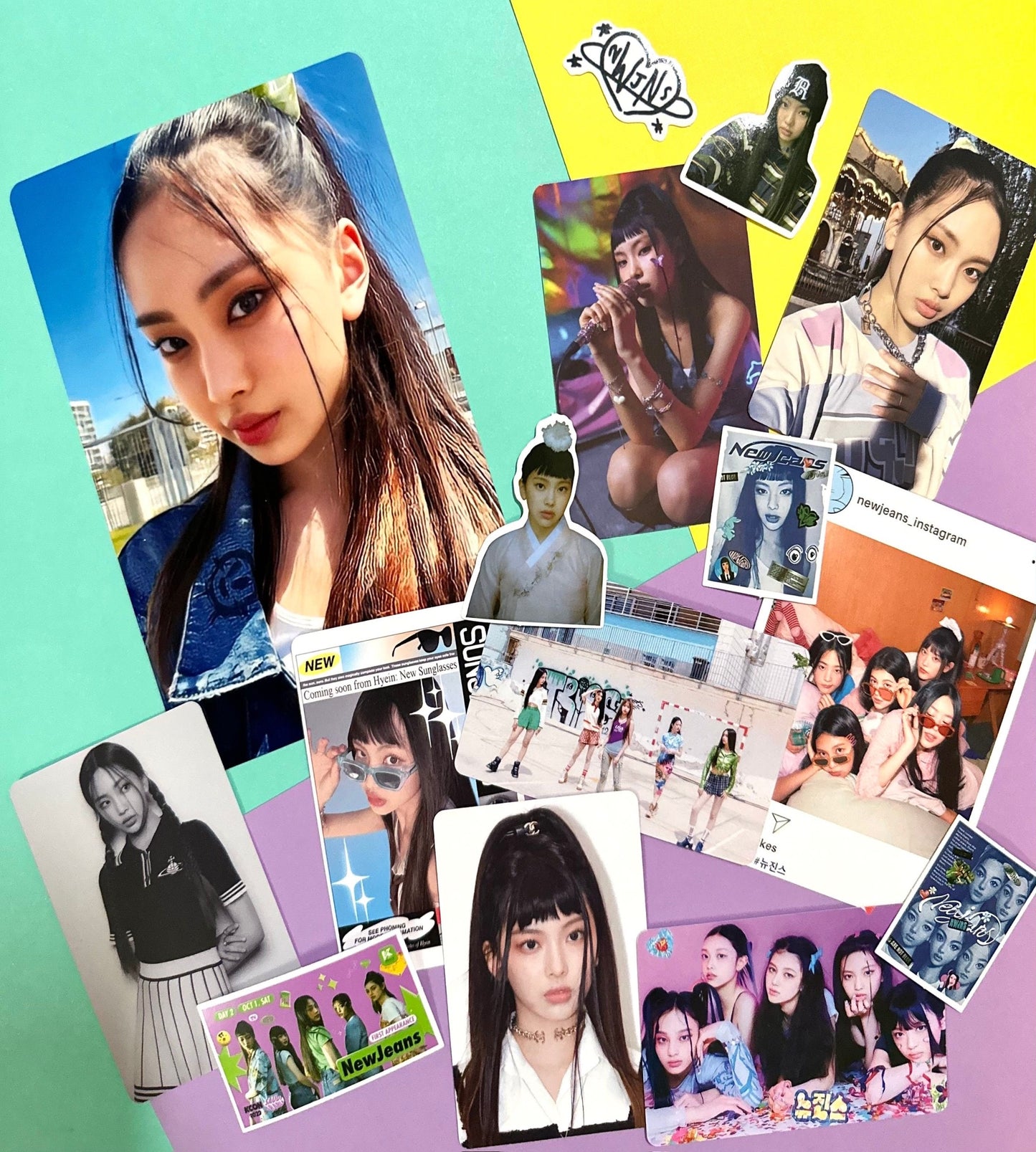 New Jeans Bias Pack | Basic Pack | Key Chain | Photo cards | Random | Gift for friends Active | Minji, Hanni, Danielle, Haerin, and Hyein