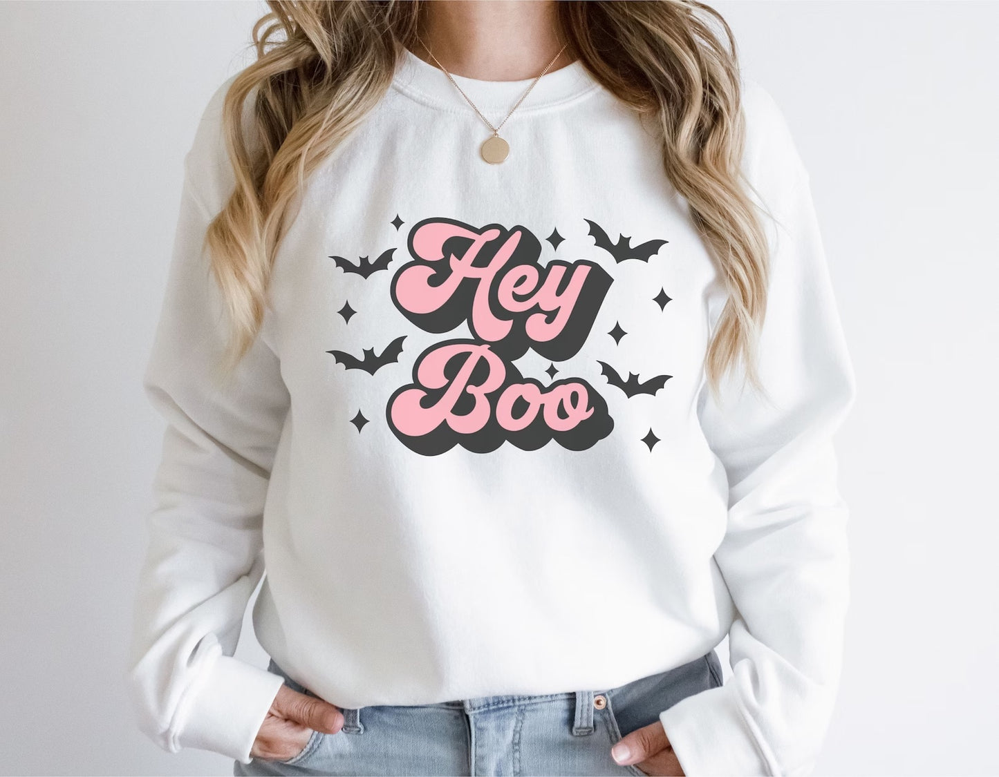 Hey-Boo Halloween Sweatshirt