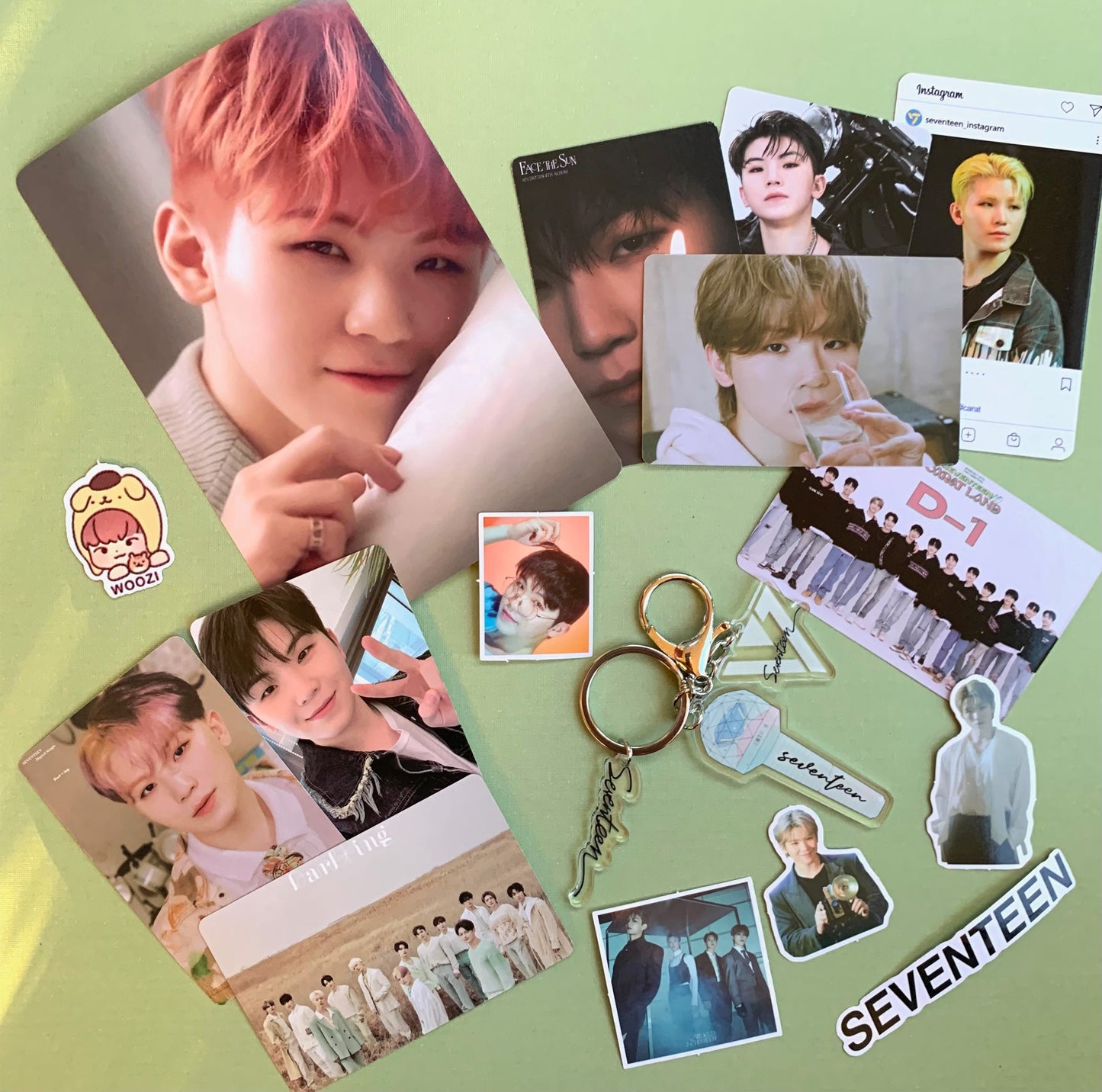 Seventeen Bias Pack | Basic Pack | Key Chain | Photo cards | Random | Gift for friends | Custom Kpop Bias pack