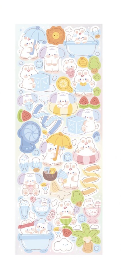KPop Polco Deco Stickers -1pc, Deco Sticker Sheet, kawaii korean sticker, Journal Deco, planner, toploader, Stationery Gift
