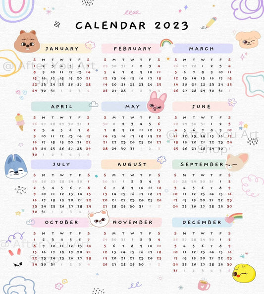 Stray kids calendar Planner | Digital Download | 2023