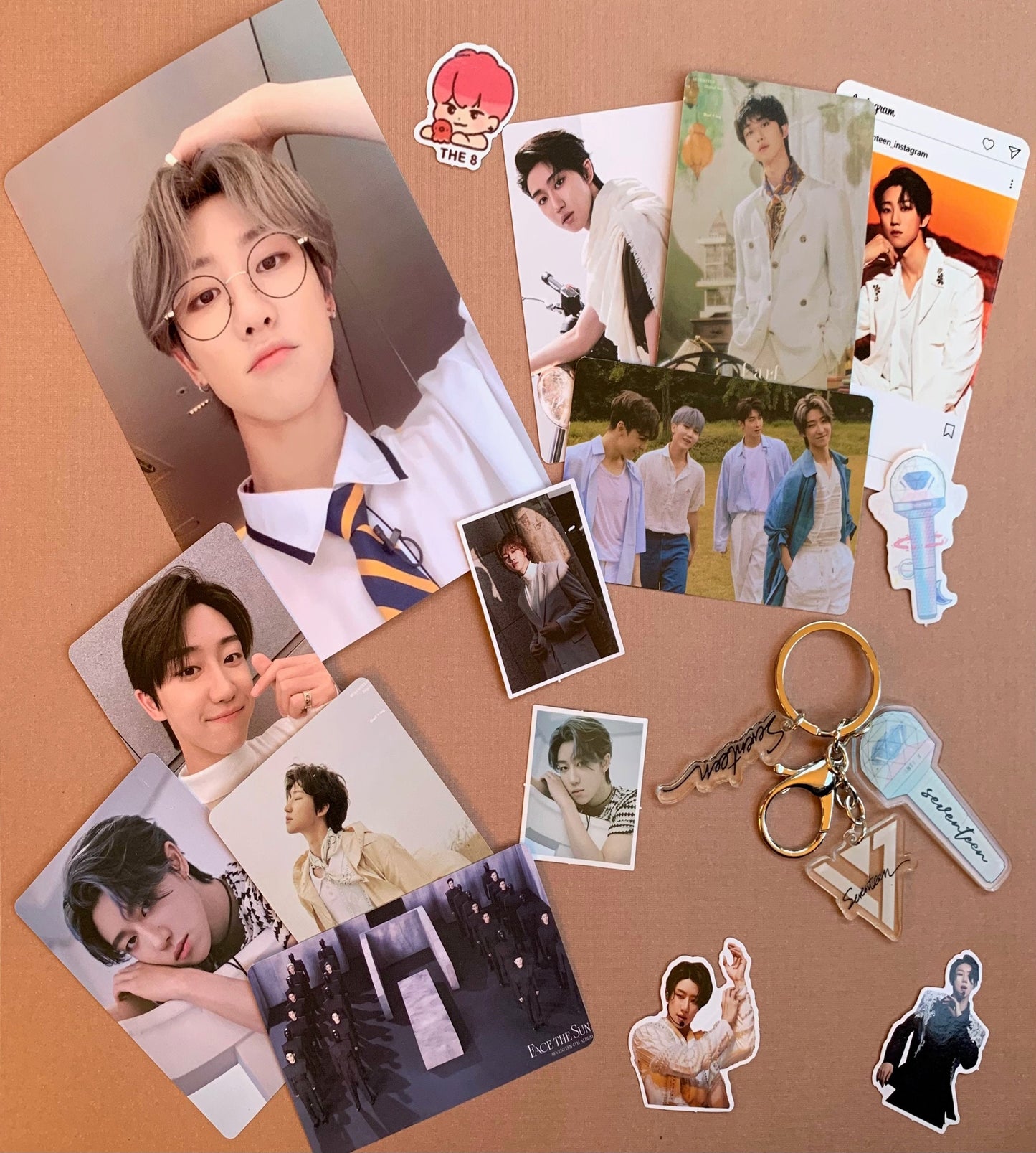 Seventeen Bias Pack | Basic Pack | Key Chain | Photo cards | Random | Gift for friends | Custom Kpop Bias pack