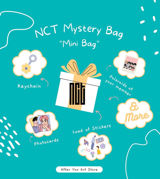 NCT Mystery bias Bag | Custom Merch Gift Bag | Goodie Bag |Bookmarks| Keychains, Stickers, Photocards, Photos, Polaroid,& More!