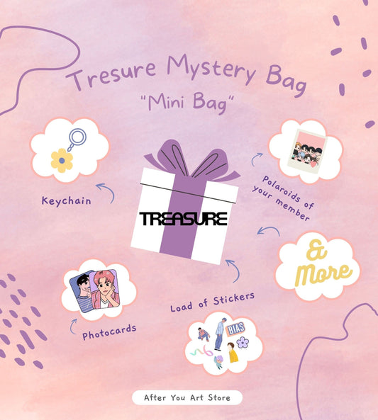 Treasure Mystery bias Bag | Custom Merch Gift Bag | Goodie Bag |Bookmarks| Keychains, Stickers, Photocards, Photos, Polaroid,& More!