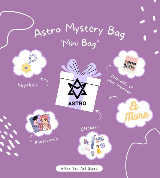 Astro Mystery bias Bag | Custom Merch Gift Bag | Goodie Bag |Bookmarks| Keychains, Stickers, Photocards, Photos, Polaroid,& More!