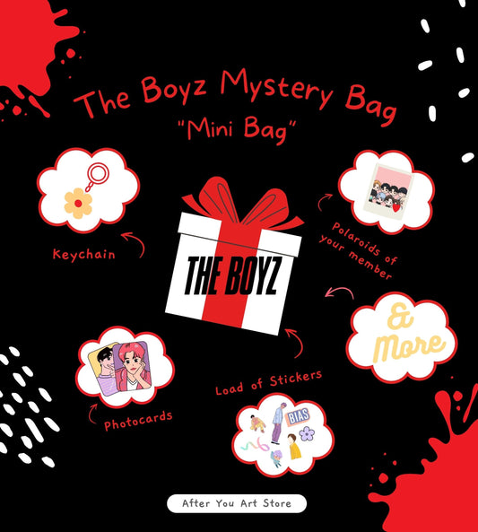 The Boyz Mystery bias Bag | Custom Merch Gift Bag | Goodie Bag |Bookmarks| Keychains, Stickers, Photocards, Photos, Polaroid,& More!