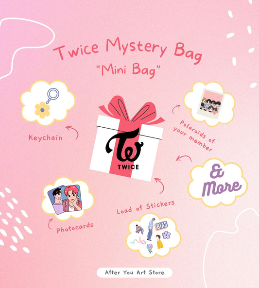 Twice Mystery bias Bag | Custom Merch Gift Bag | Goodie Bag |Bookmarks| Keychains, Stickers, Photocards, Photos, Polaroid,& More!