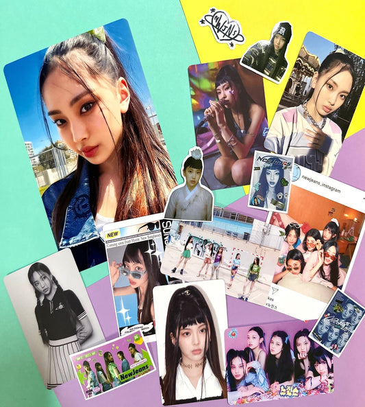 New Jeans Bias Pack | Basic Pack | Key Chain | Photo cards | Random | Gift for friends Active | Minji, Hanni, Danielle, Haerin, and Hyein