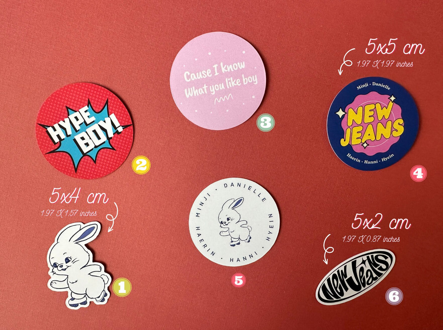 New Jeans Sticker | Kpop Waterproof Sticker | New Jeans Bunny Roller skate Sticker | Kpop merchandise