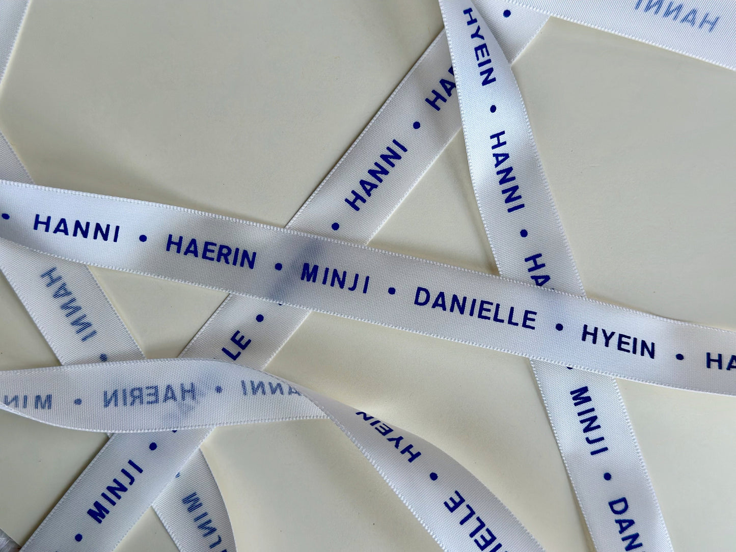 NEWJEANS Ribbon | BUNNIES | Kpop Merch | Lightstick Bow| Shoulder Sling | DIY Accessories | Hanni, Haerin, Minji, Danielle, Hyein