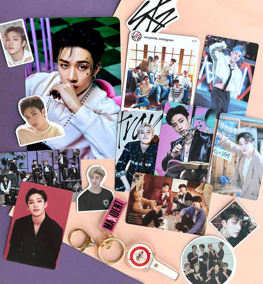 Felix Stray Kids Bias Pack | Basic Pack | Key Chain | Photo cards | Random | Gift for friends Active