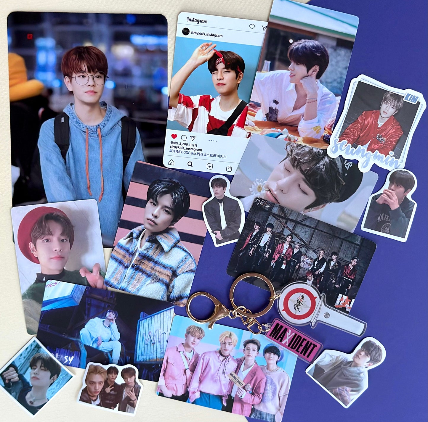 Stray Kids Bias Pack with Key Chain | Photo cards | Random | Gift for friends