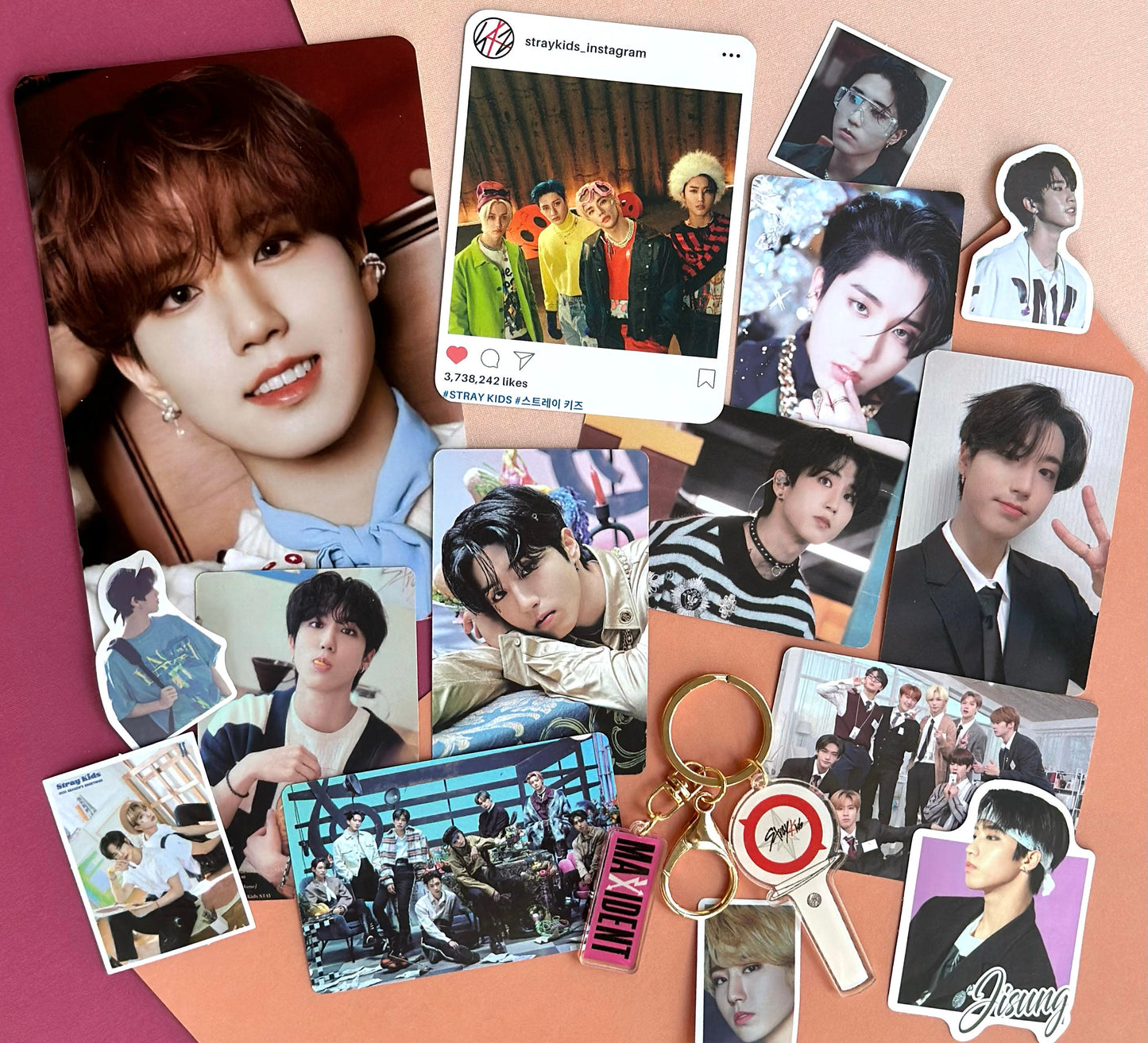 Stray Kids Bias Pack with Key Chain | Photo cards | Random | Gift for friends