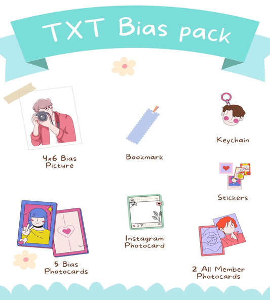 Tomorrow x Together Bias Packs | Basic Packs | Key Chain | Photo cards | Random | Gift for friends | Pins Priceless