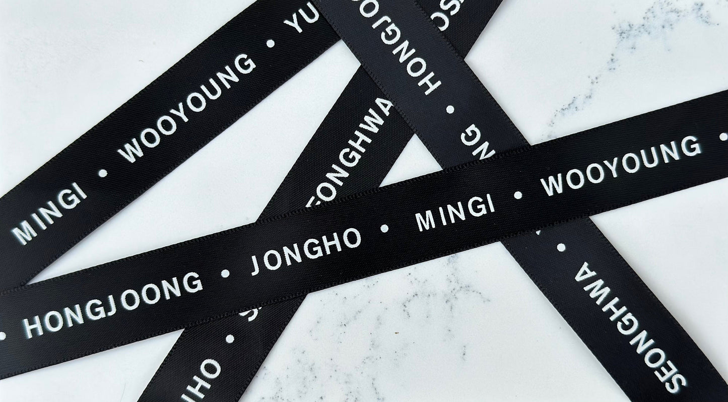 ATEEZ Ribbon | ATINY | Orange | Lightstick Bow| Sling | Kpop Merch | Mingi, Seonghwa, Wooyoung, Yeosang, San, Hongjoong, Yunho, Jongho