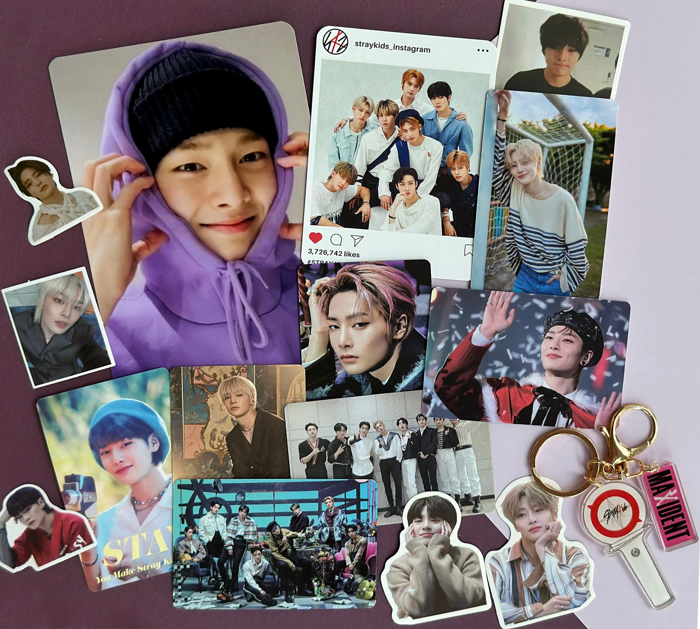 Stray Kids Bias Pack with Key Chain | Photo cards | Random | Gift for friends