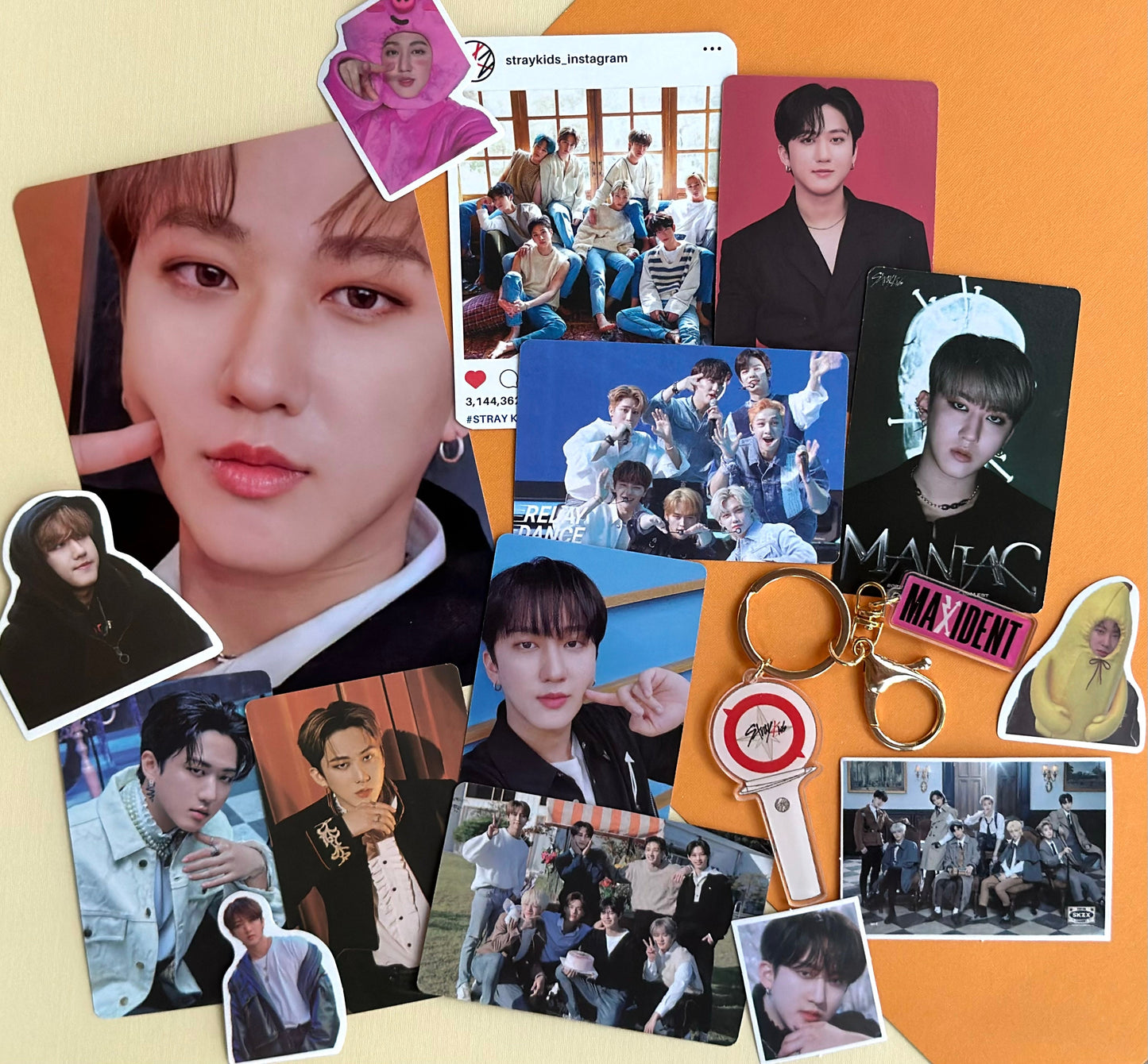 Stray Kids Bias Pack with Key Chain | Photo cards | Random | Gift for friends